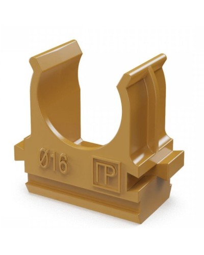 Крепёж-клипса для труб АБС-пластик бук D16 (100 шт) (PR13.0045). Крепление для труб ПВХ. Промрукав в Черкесске