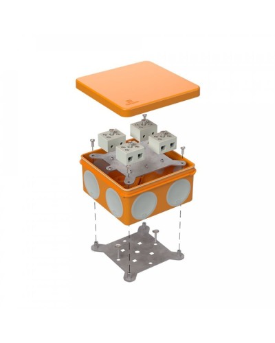 Коробка огнестойкая 100х100х50 (60-0300-FR10.0-8). Коробка огнестойкая для открытой установки. Промрукав в Черкесске