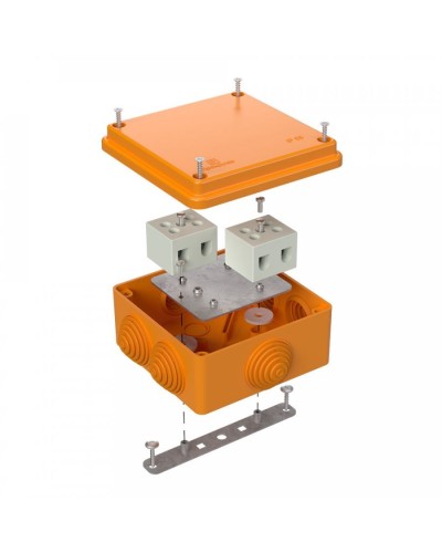 Коробка огнестойкая 100х100х50 для о/п (40-0300-FR10.0-4). Коробка огнестойкая для открытой установки. Промрукав в Черкесске