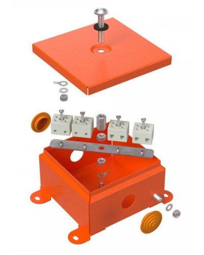 Коробка огнестойкая 110х110х65 (70-0360-FR6.0-8). Коробка огнестойкая для открытой установки. Промрукав в Черкесске