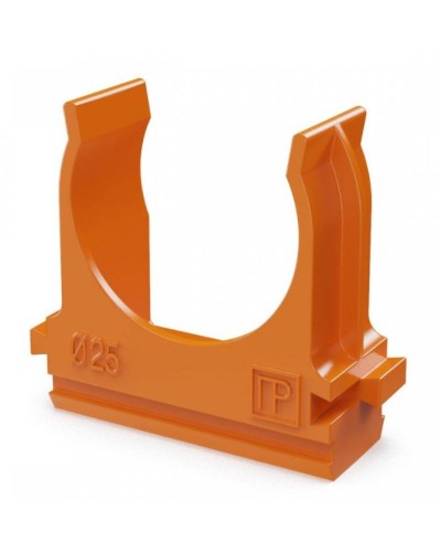 Крепёж-клипса для труб АБС-пластик оранжевая D25 (100 шт) (PR13.0065). Крепление для труб ПВХ. Промрукав в Черкесске