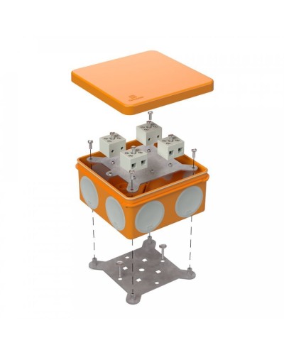 Коробка огнестойкая 100х100х50 (60-0300-FR2.5-8). Коробка огнестойкая для открытой установки. Промрукав в Черкесске