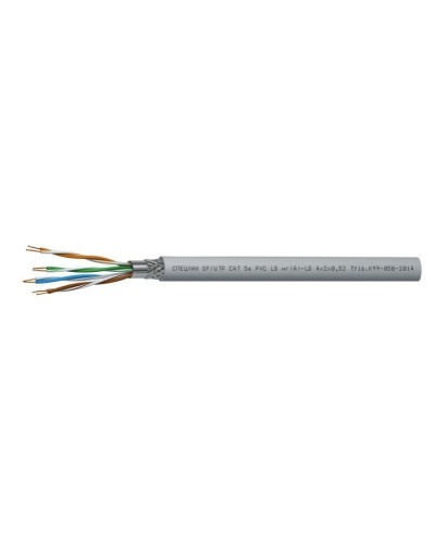 СПЕЦЛАН SF/UTP Cat 5e PVC LSнг(А)-LS 4х2х0,52. Кабель «витая пара» (LAN) для структурированных систем связи. Спецкабель в Черкесске